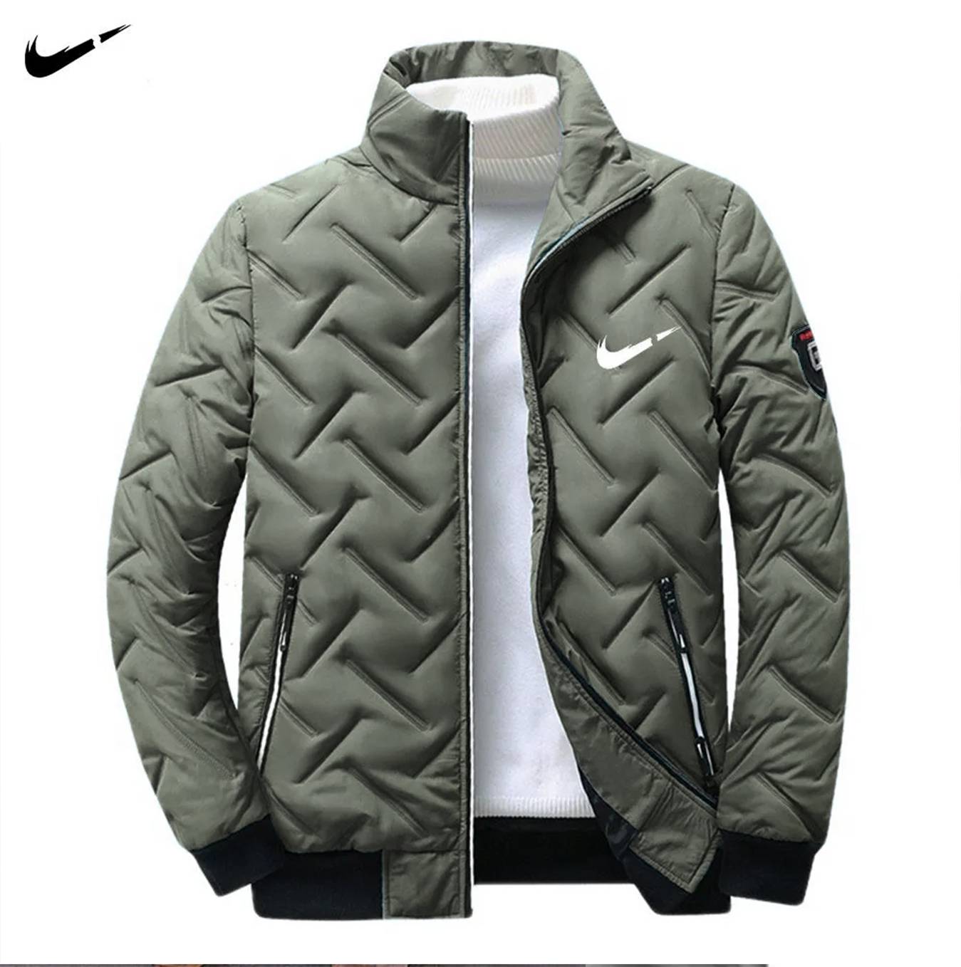 Chamarra Bomber Acolchada con Forro Polar